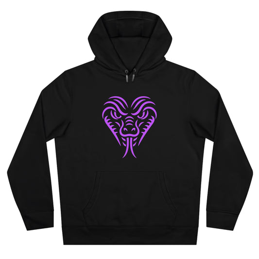 Black Mamba Hoodie – Schwarzer Pullover mit lila Snake Design & Backprint