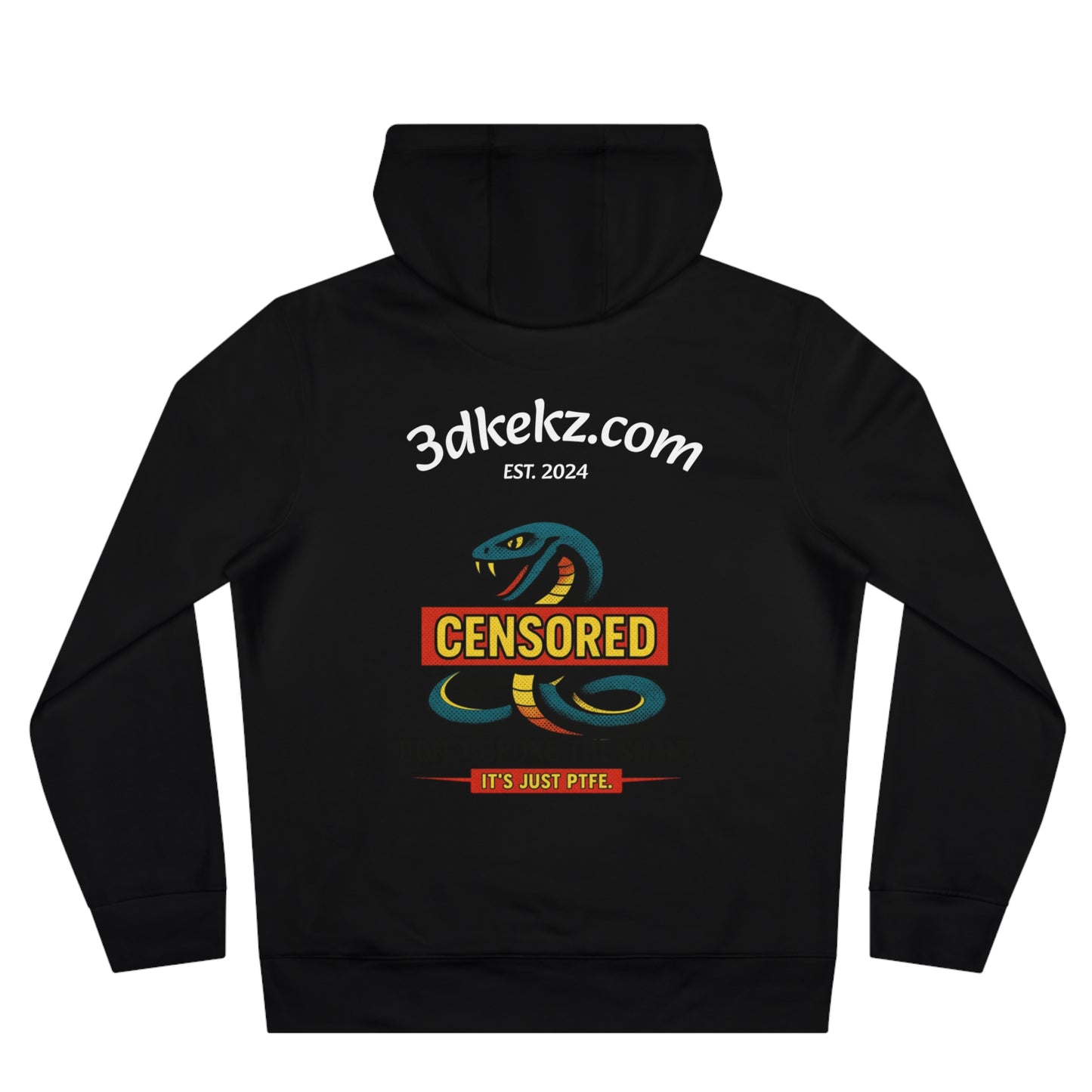 Black Mamba Hoodie – Schwarzer Pullover mit lila Snake Design & Backprint