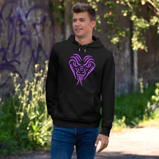 Black Mamba Hoodie – Schwarzer Pullover mit lila Snake Design & Backprint