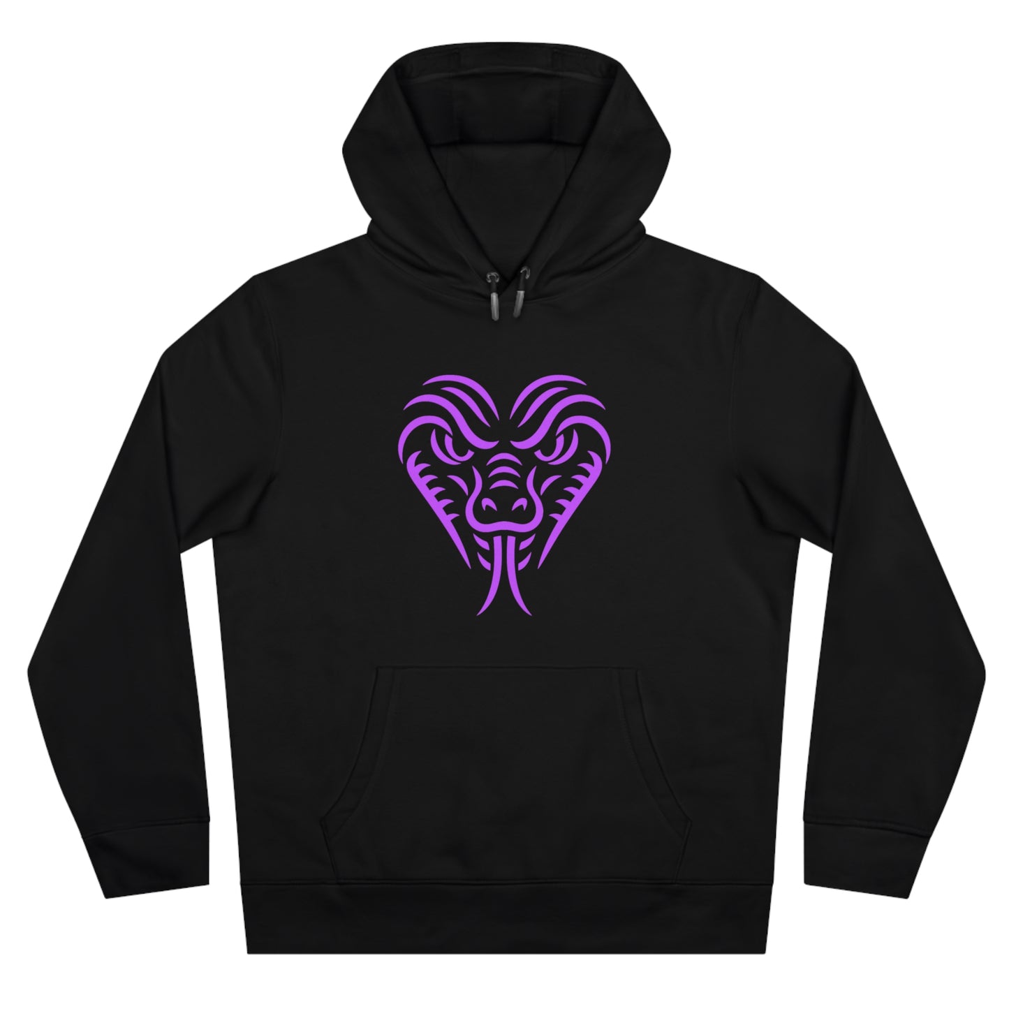 Black Mamba Hoodie – Schwarzer Pullover mit lila Snake Design & Backprint
