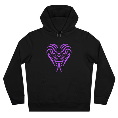 Black Mamba Hoodie – Schwarzer Pullover mit lila Snake Design & Backprint